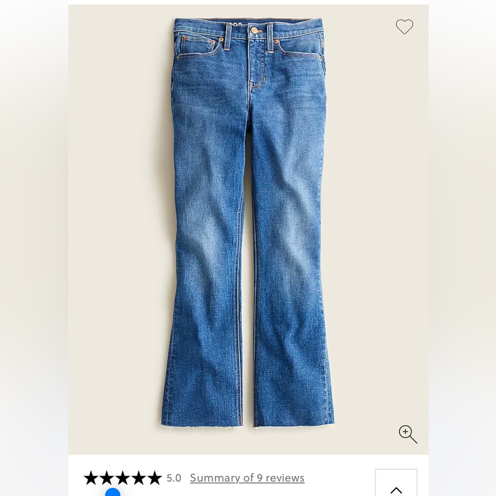 Jcrew NWT demi-boot crop jean in Ocean wash, 23